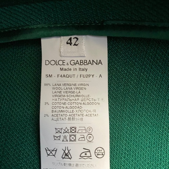 🚫SOLD🚫 D&G Green Black Wool Mini Skirt EUC IT42 EUC - Picture 6 of 6